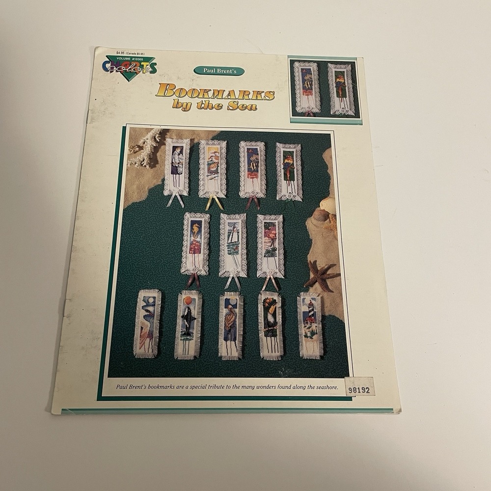 Bookmarks By the Sea Cross Stitch Leaflet‎ Patterns - Vintage Rare